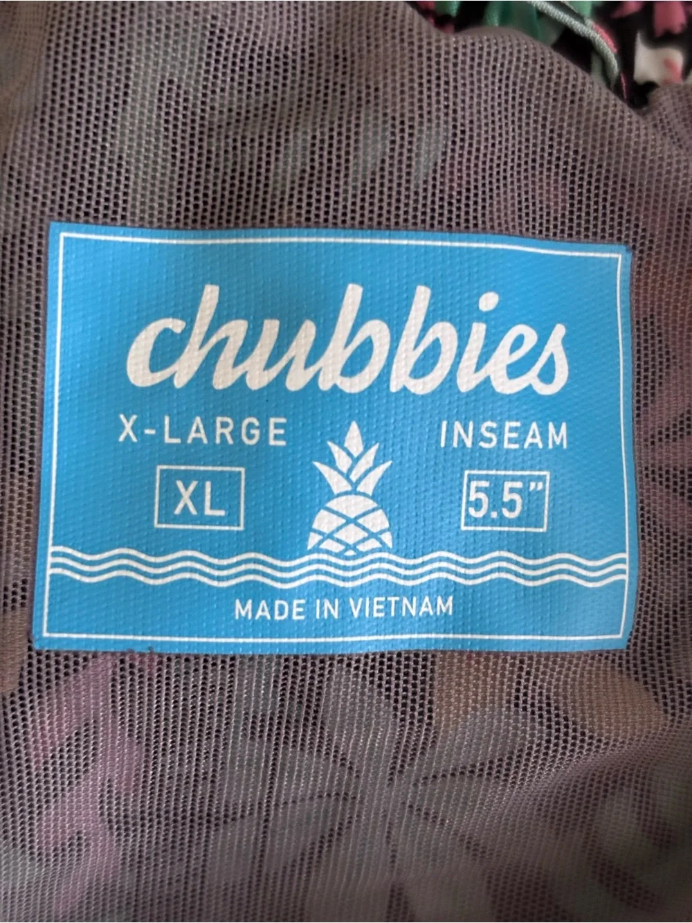 Chubbies The Bloomerangs Stretch Swim Trunks Men’s XL Black Floral